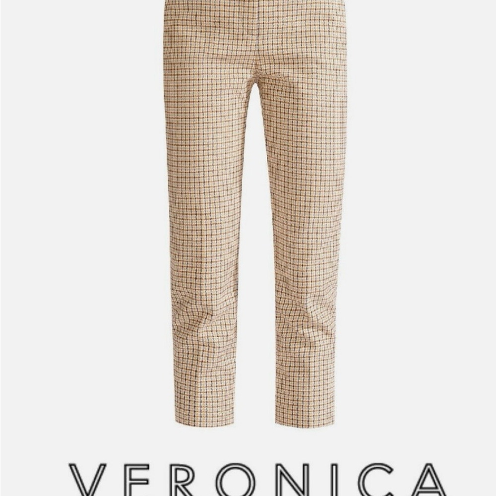 Veronica Beard “Reno” Plaid Cropped Pants - size 10